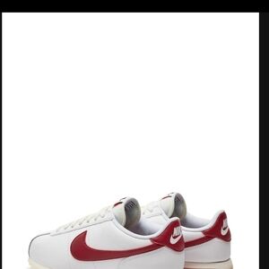 Nike Women's Cortez  White and Red Athletic Shoes Size 7